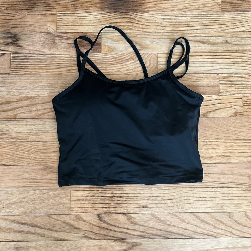 Black Strappy Crop Top